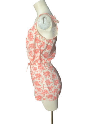 Vintage 60's cotton playsuit bathing suit M L