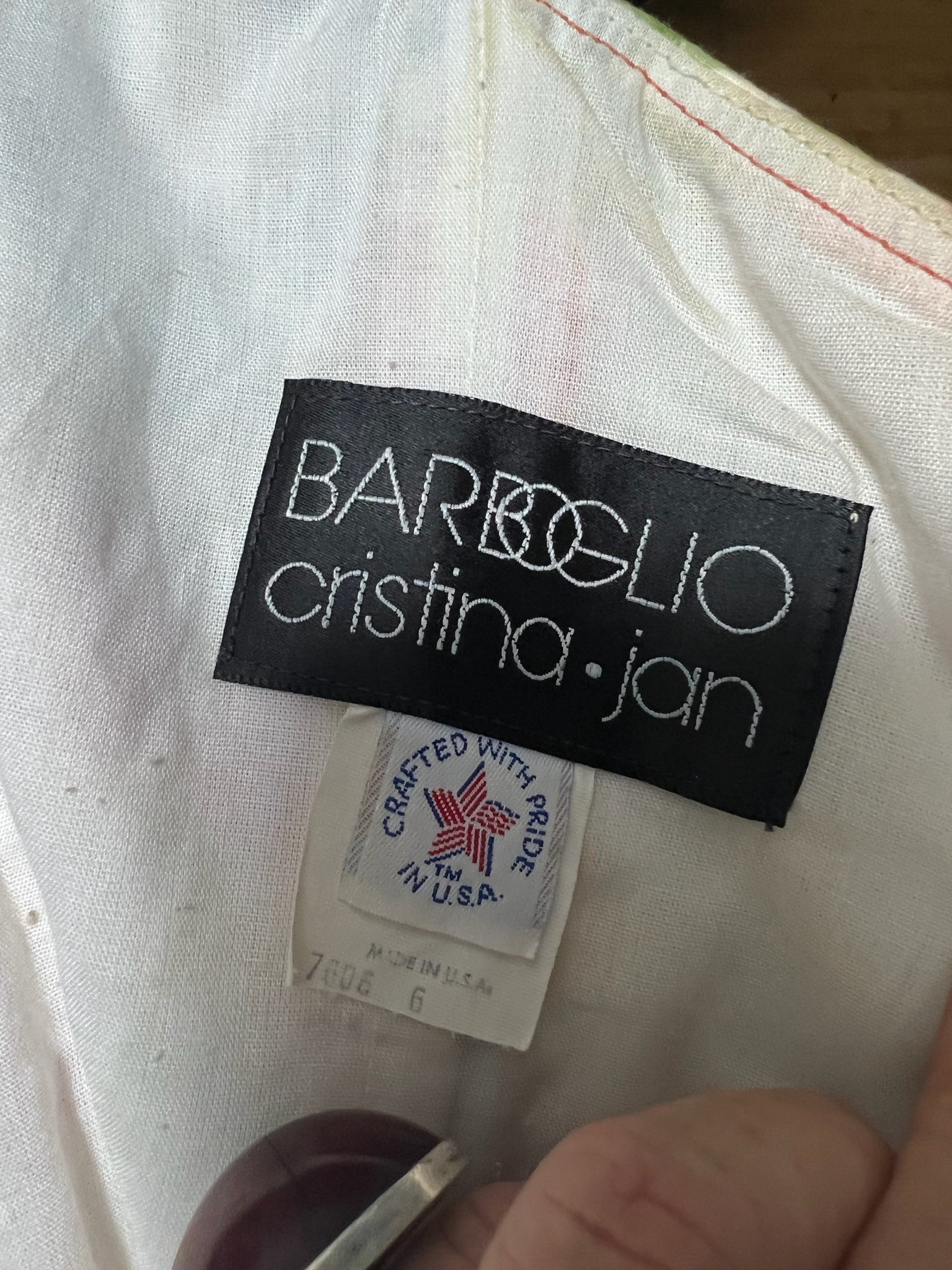 Vintage 80's Barboglio Cristina corset party sun dress 6 S