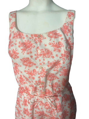 Vintage 60's cotton playsuit bathing suit M L