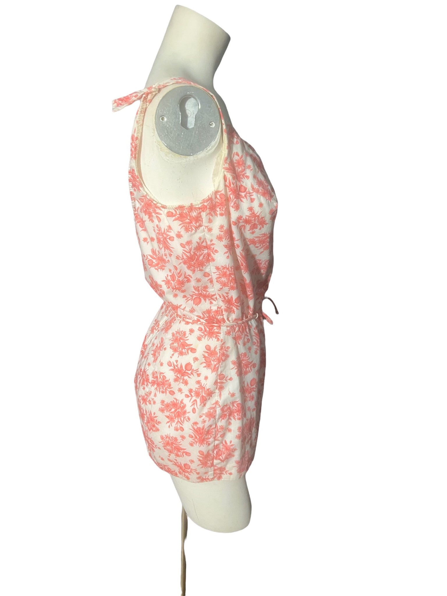 Vintage 60's cotton playsuit bathing suit M L