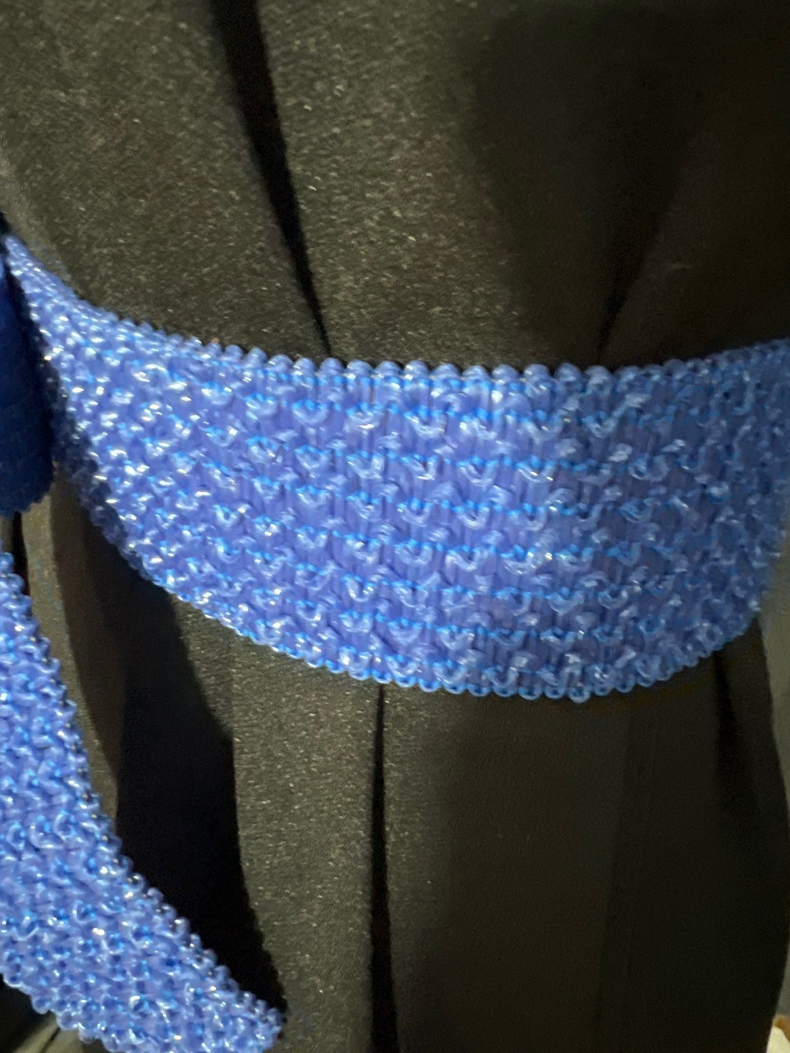 Vintage 80's blue stretch belt L