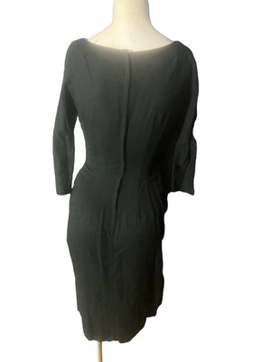 Vintage 50's Jane Stevens black dress S XS