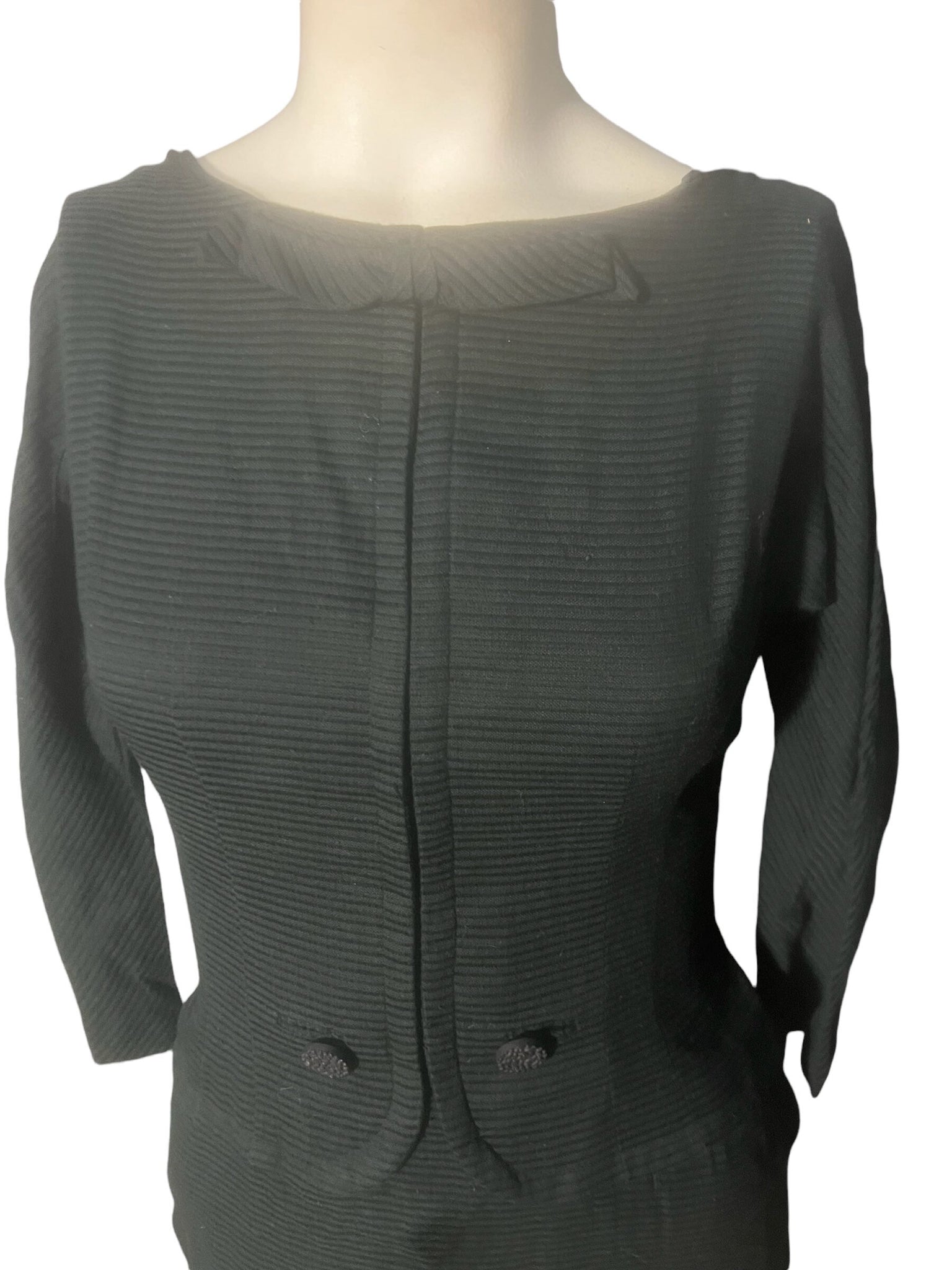 Vintage 50's Jane Stevens black dress S XS