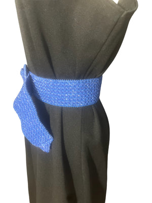 Vintage 80's blue stretch belt L
