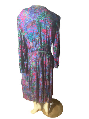 Vintage 80's Lady Carole dress 16 L