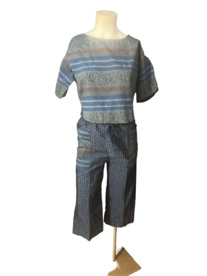 Vintage 80's short set handmade M