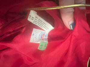 Vintage 70's long red scarf dress M