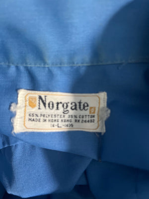Vintage 60's blue Norgate men's shirt L