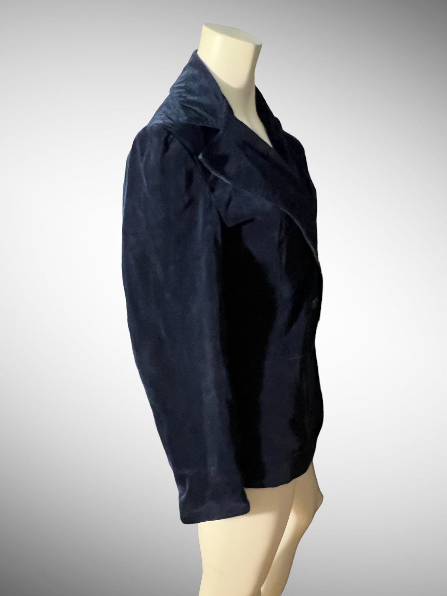 Vintage 70's velvet blue jacket Ms Shannon M