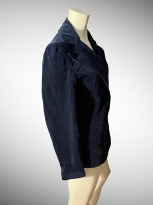 Vintage 70's velvet blue jacket Ms Shannon M