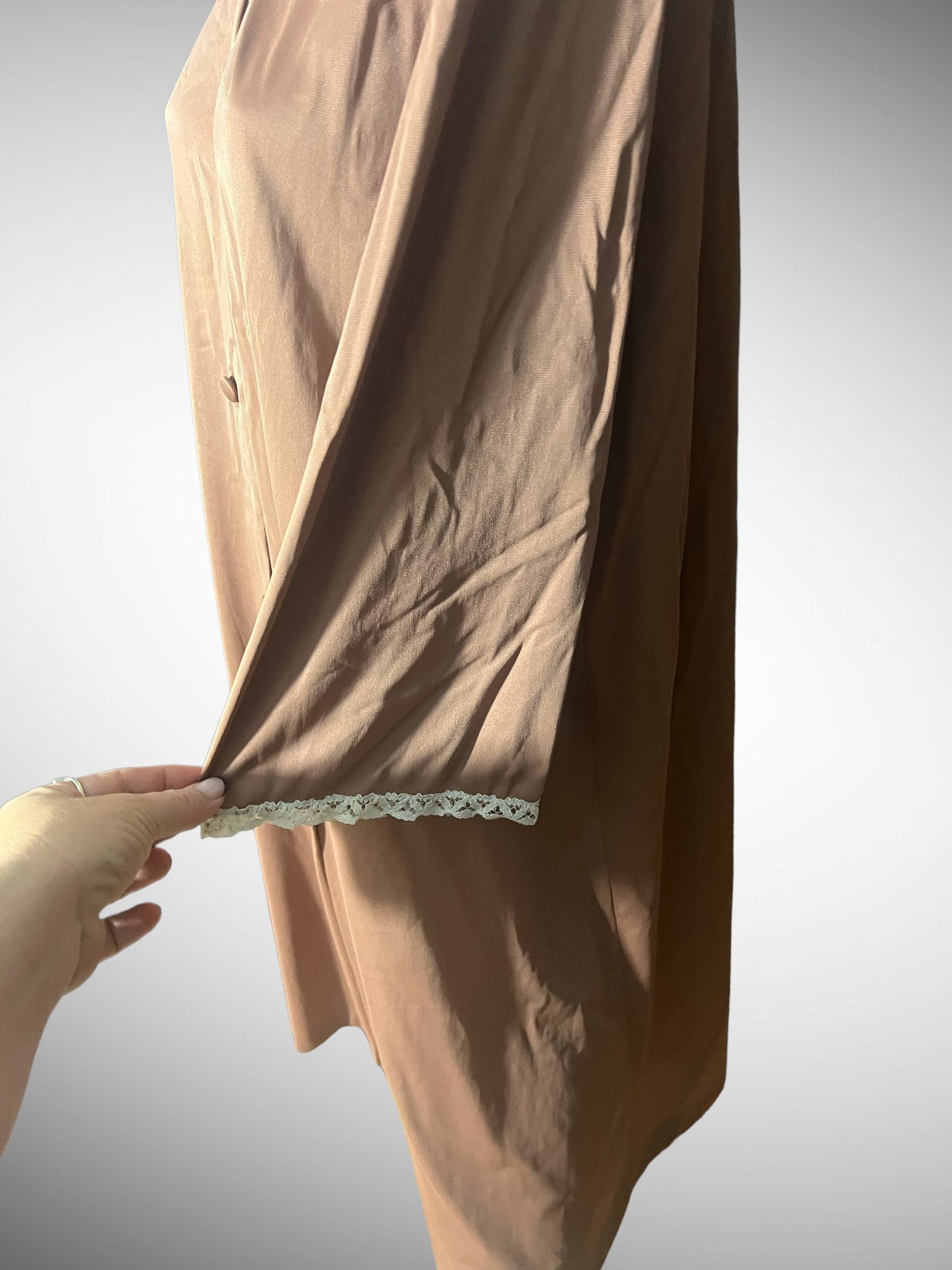 Vintage brown 60's robe L Vanity Fair 38