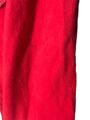 Vintage long red wool 60's coat M