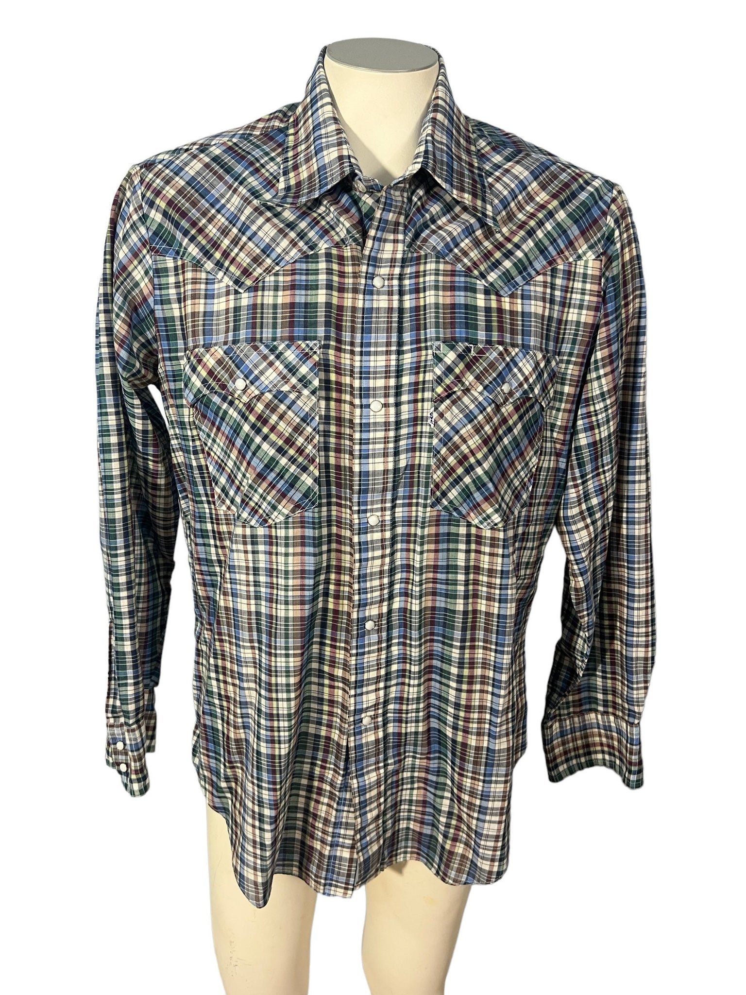 Vintage Levi’s plaid western shirt XL