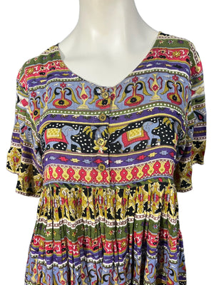 Vintage Papillon India hippie dress S