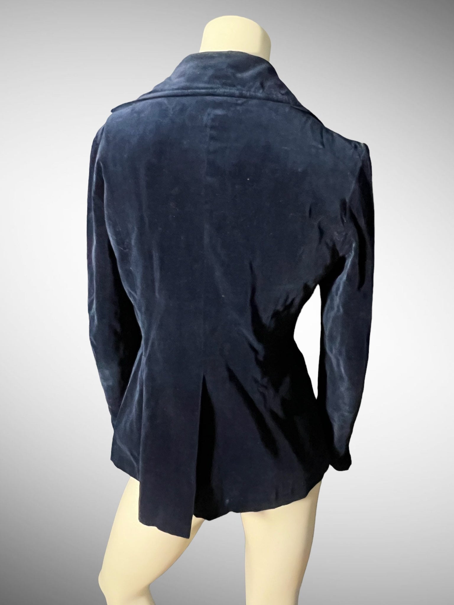 Vintage 70's velvet blue jacket Ms Shannon M