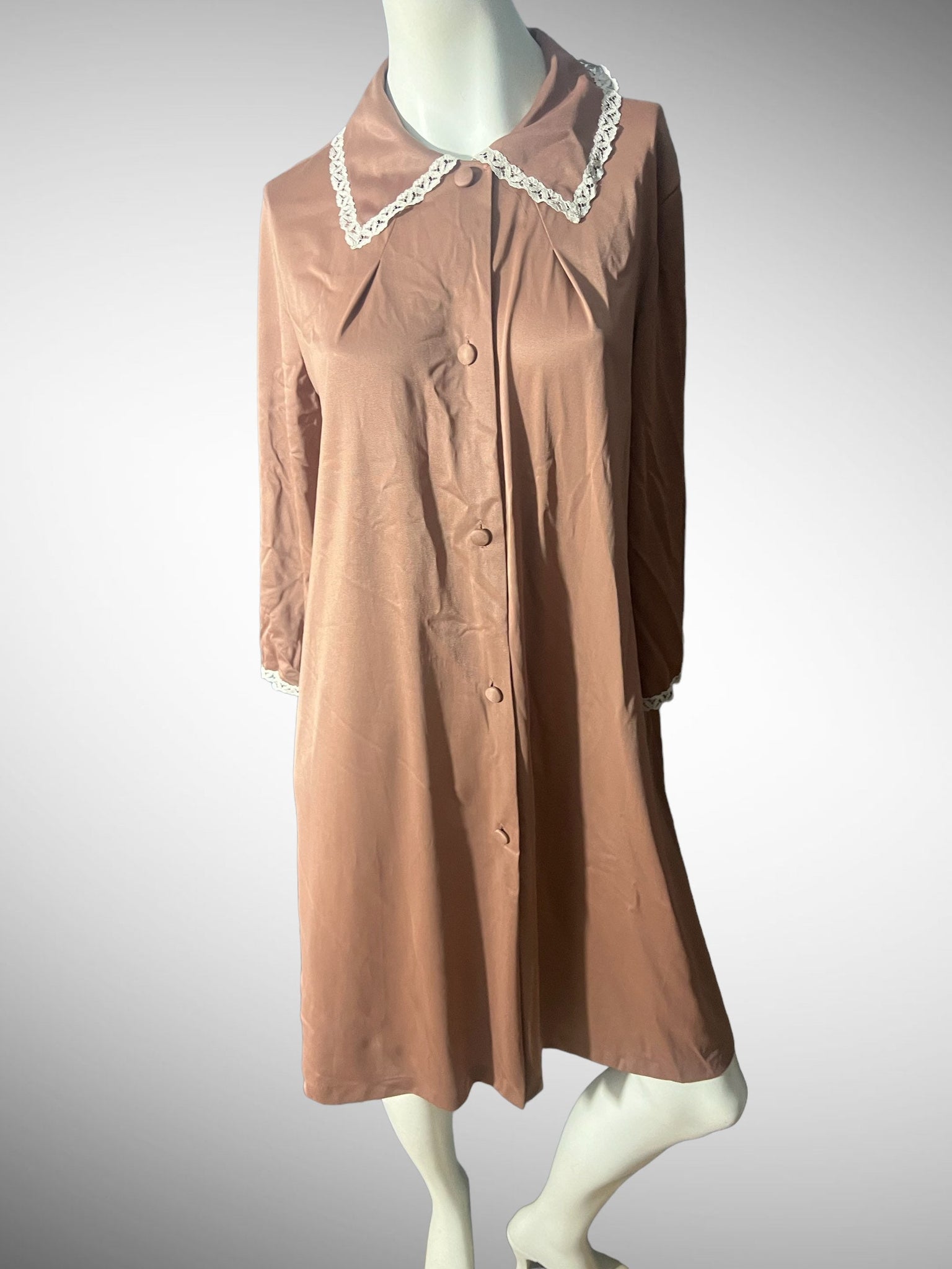 Vintage brown 60's robe L Vanity Fair 38