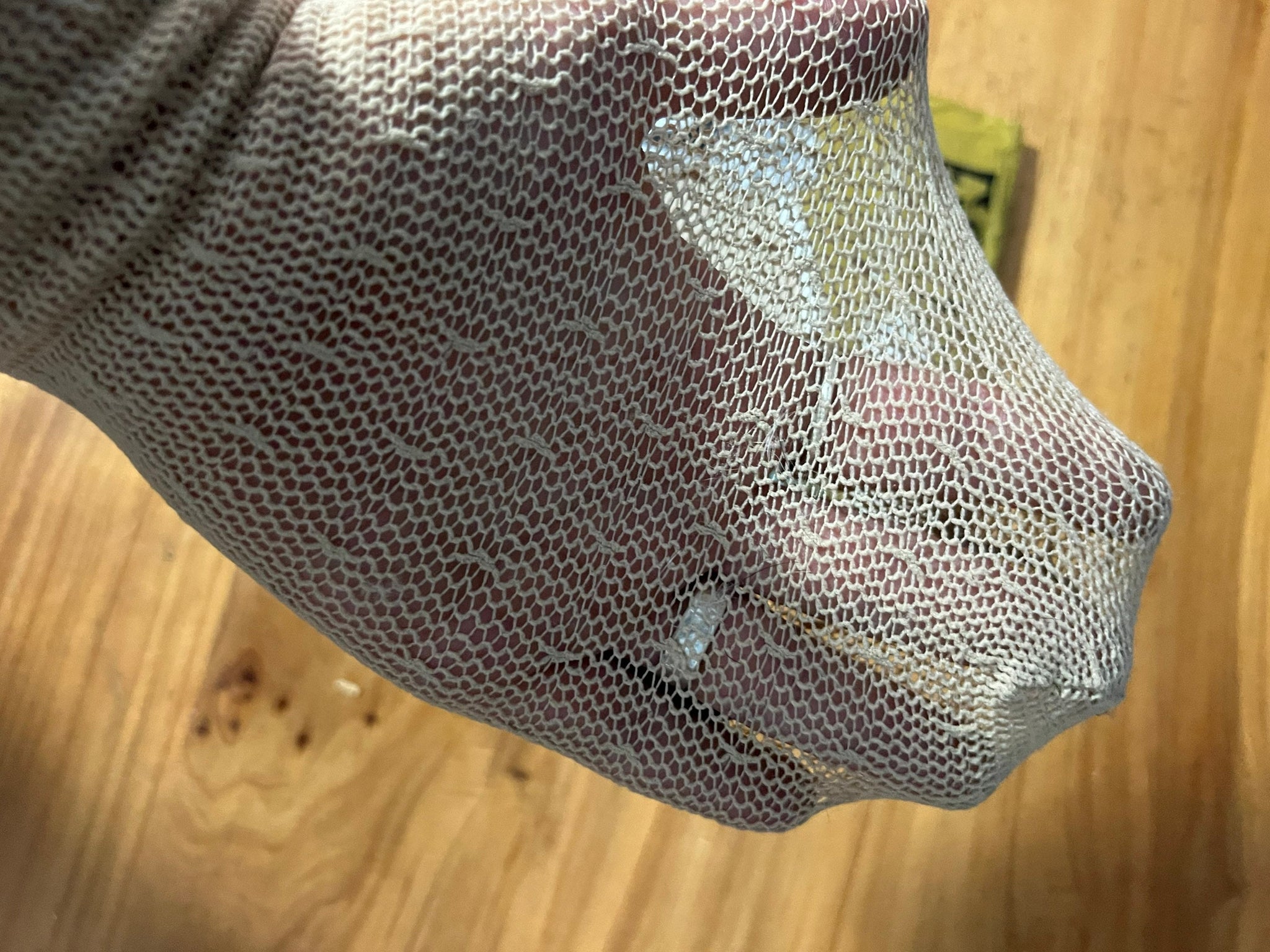 Vintage 60's deadstock fishnet thigh high tan