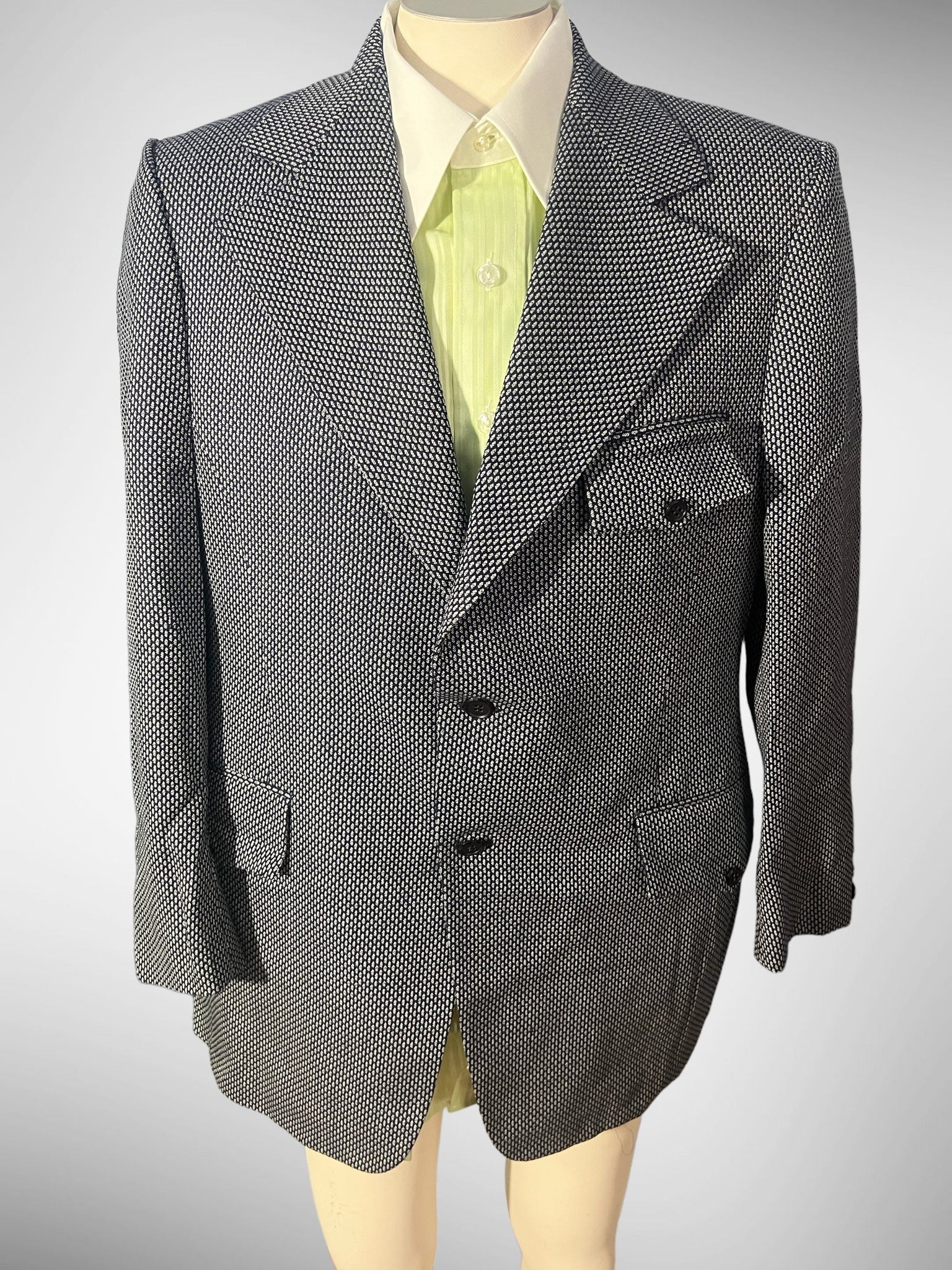 Vintage blue suit jacket Glen Guard 44 R