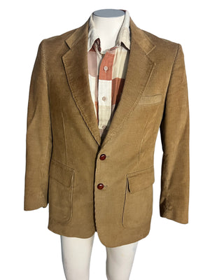 Vintage 70's 80's Corduroy suit jacket 38 R