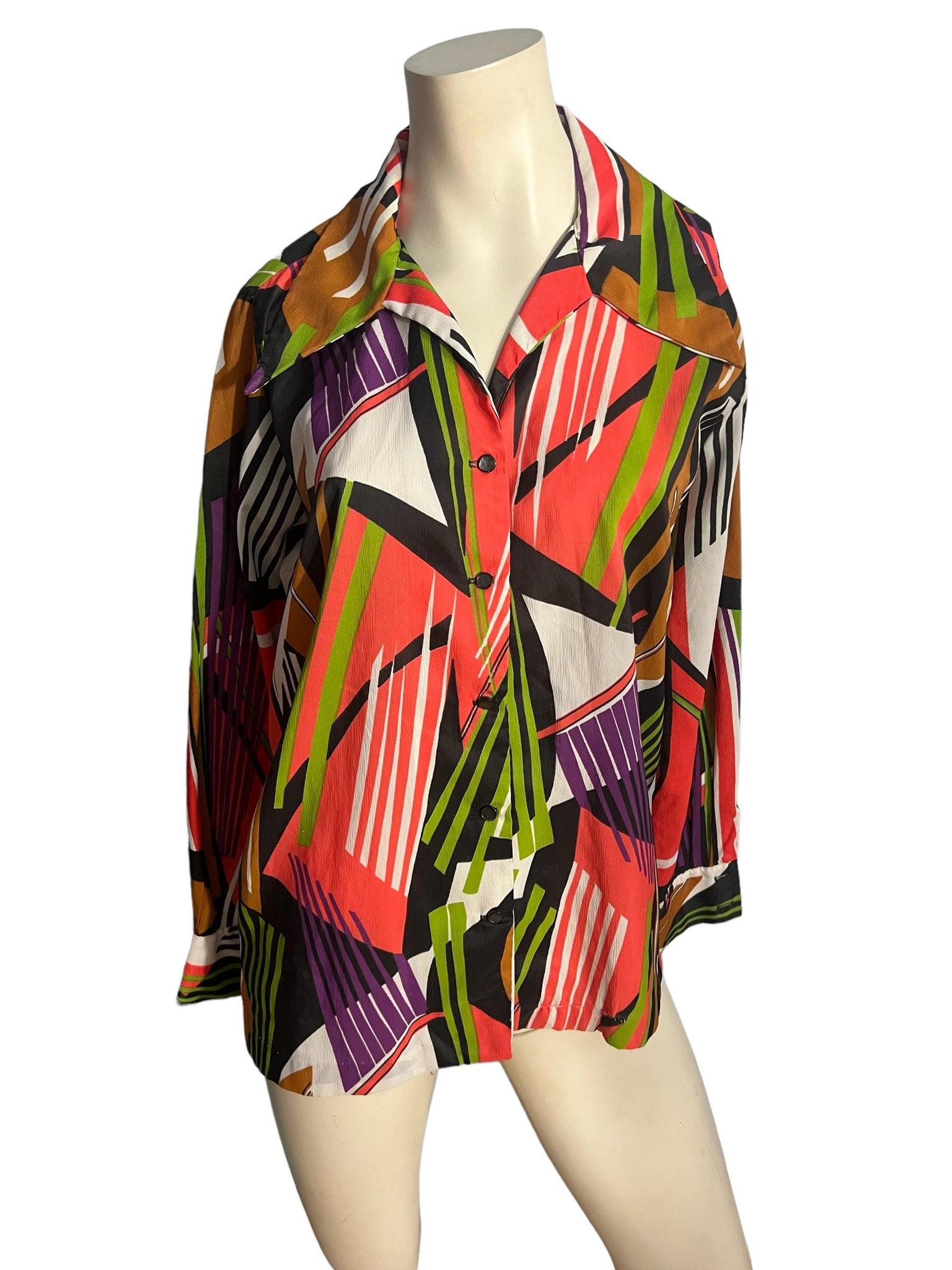 Vintage 70's mod butterfly collar shirt XL XXL