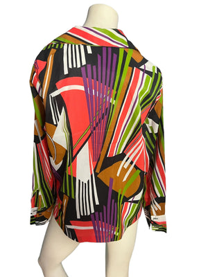 Vintage 70's mod butterfly collar shirt XL XXL