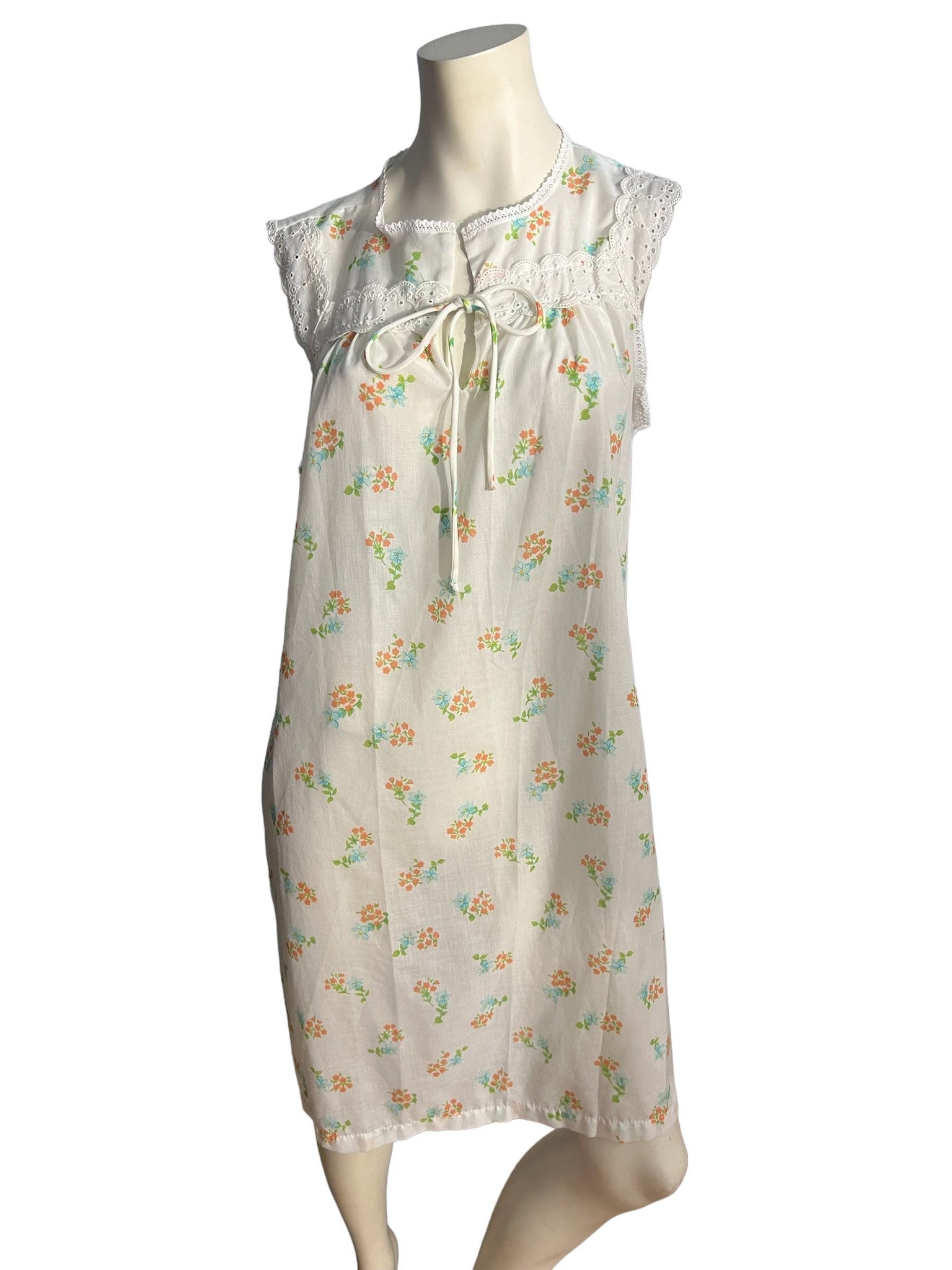 Vintage Philmaid cotton nightgown robe set M