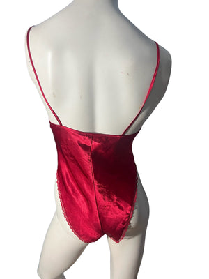 Vintage 80's red Victoria's Secret teddy S
