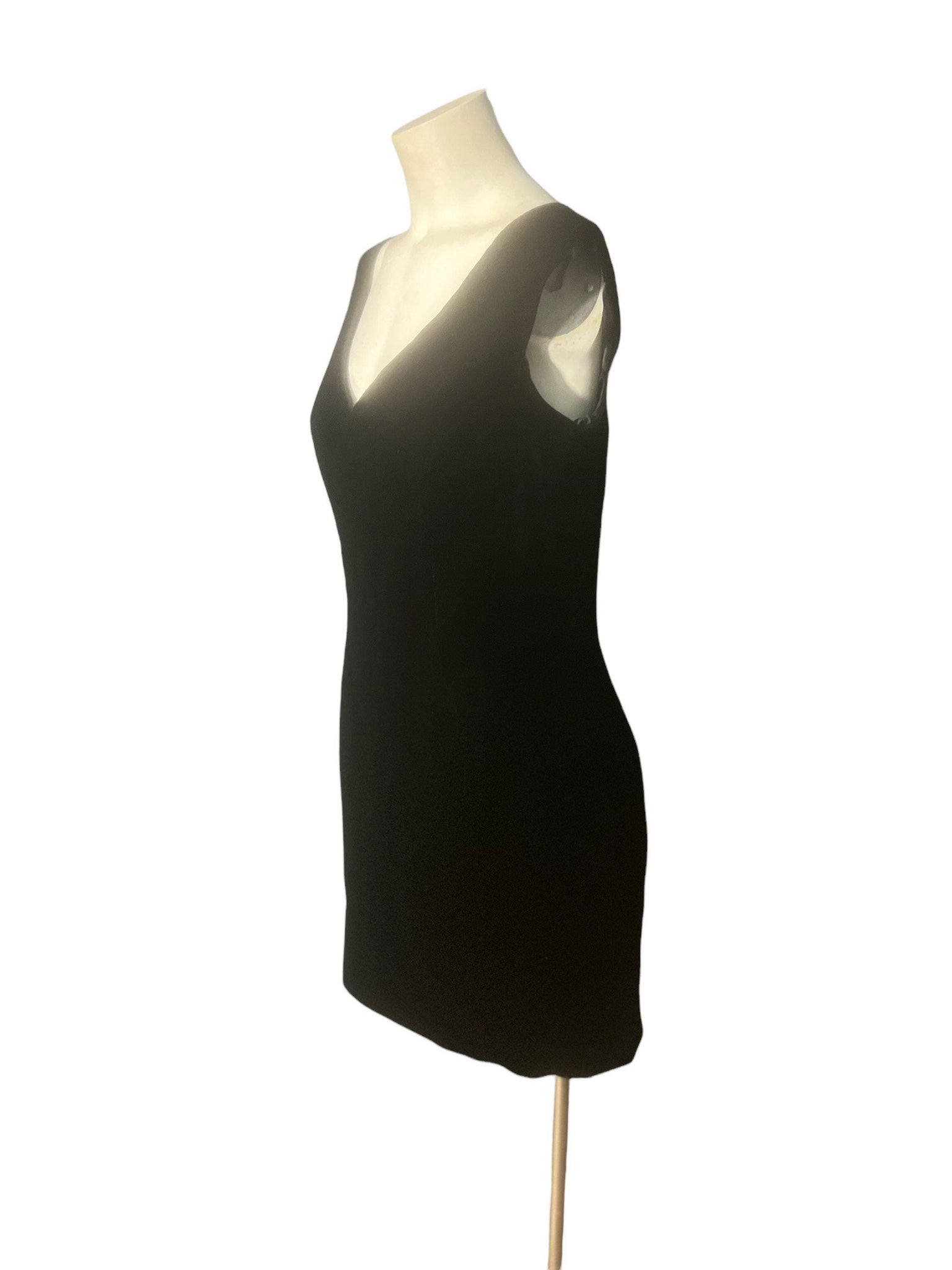 Vintage 80's black velvet Victor Costa dress 14 L