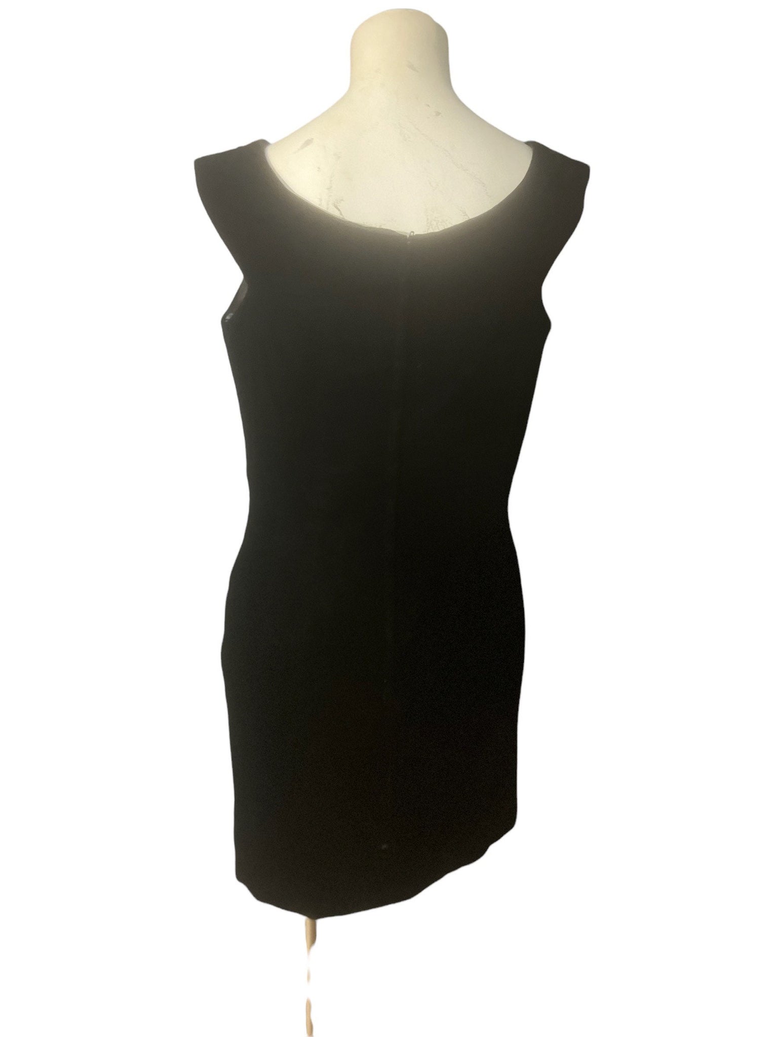Vintage 80's black velvet Victor Costa dress 14 L