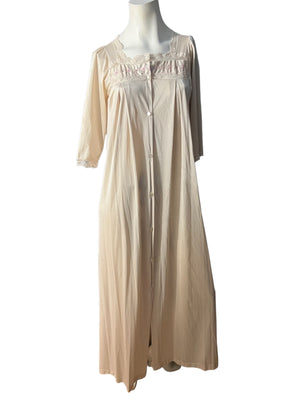 Vintage Texsheen long 70's brown robe M