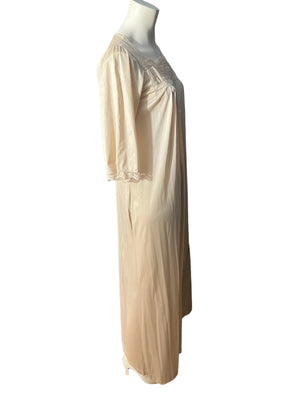 Vintage Texsheen long 70's brown robe M