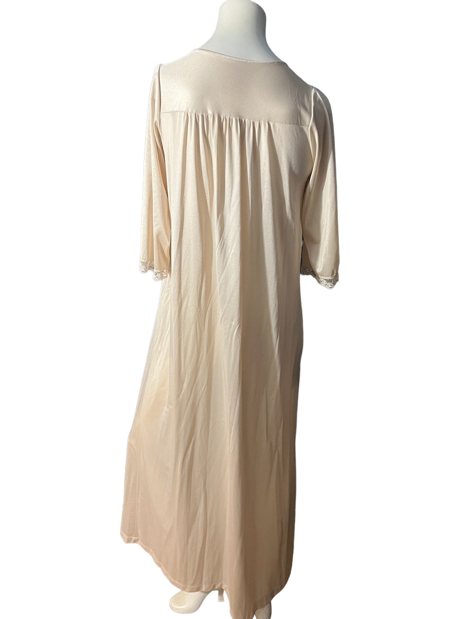 Vintage Texsheen long 70's brown robe M
