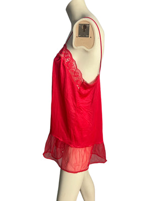 Vintage red nightie lingerie Stroke of Midnight L