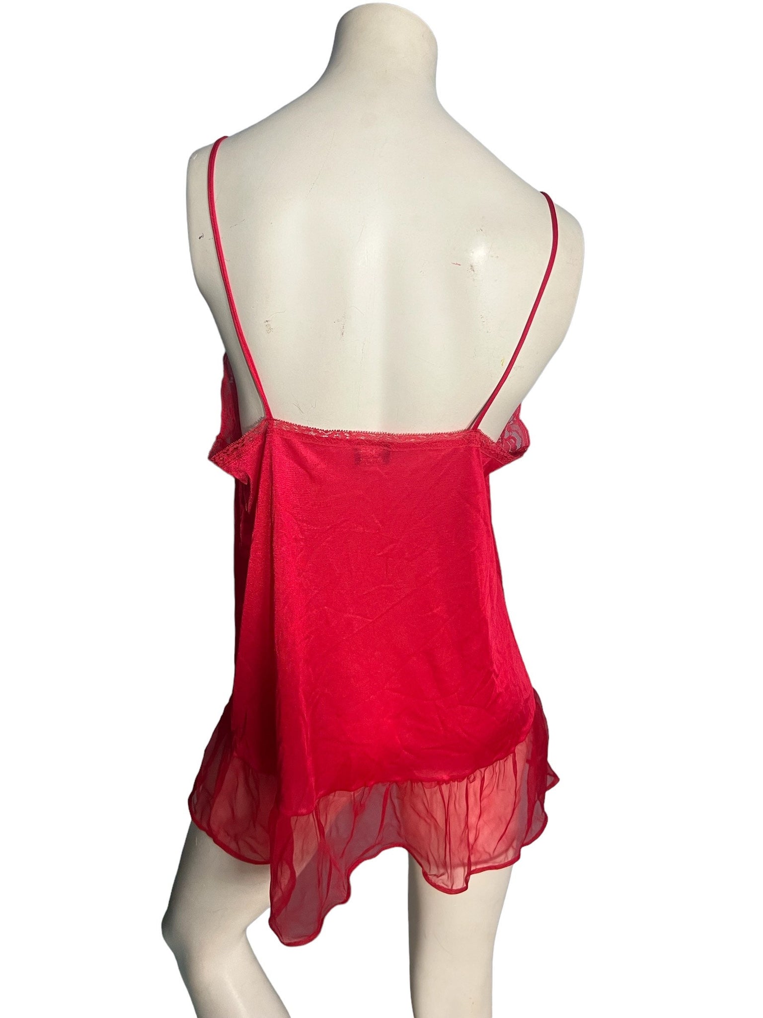Vintage red nightie lingerie Stroke of Midnight L