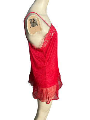 Vintage red nightie lingerie Stroke of Midnight L