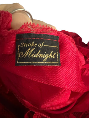 Vintage red nightie lingerie Stroke of Midnight L
