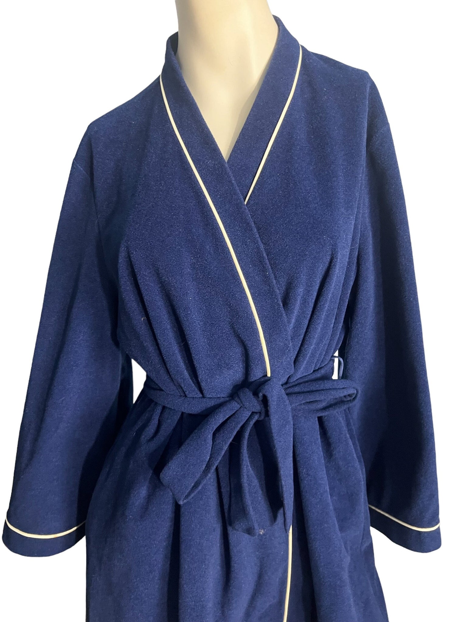 Vintage 70's Vanity Fair blue short robe M