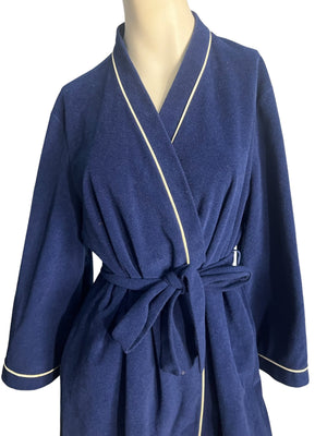 Vintage 70's Vanity Fair blue short robe M