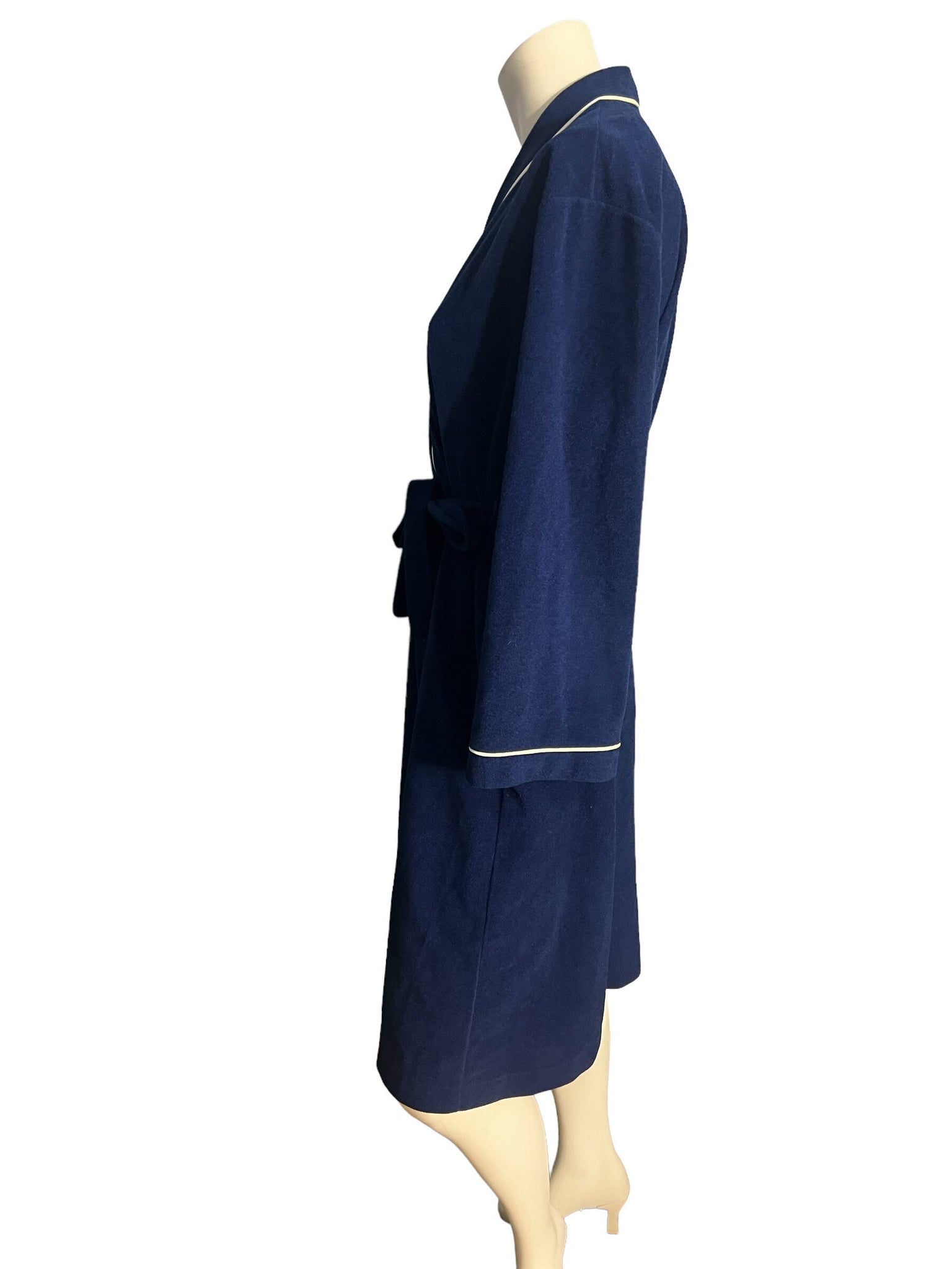 Vintage 70's Vanity Fair blue short robe M