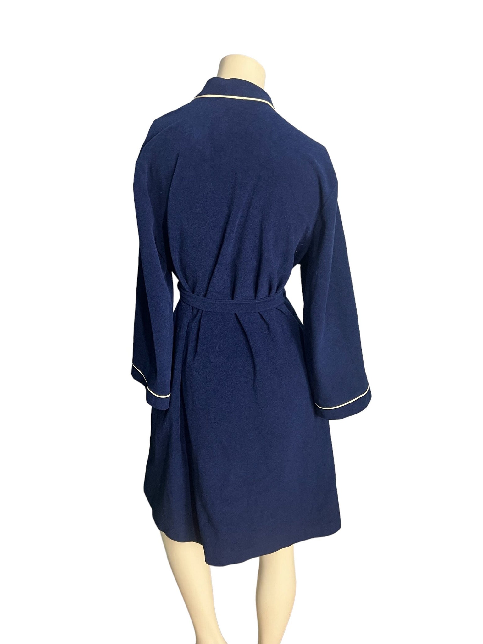 Vintage 70's Vanity Fair blue short robe M