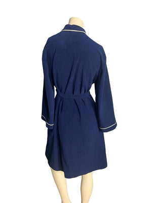 Vintage 70's Vanity Fair blue short robe M