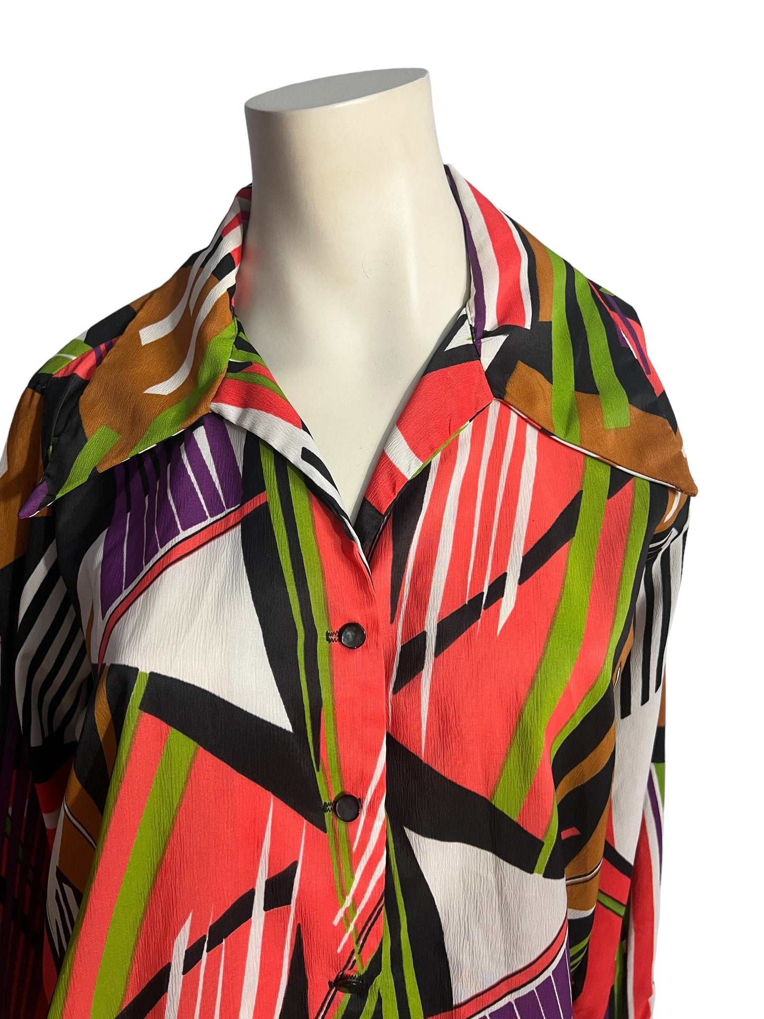 Vintage 70's mod butterfly collar shirt XL XXL