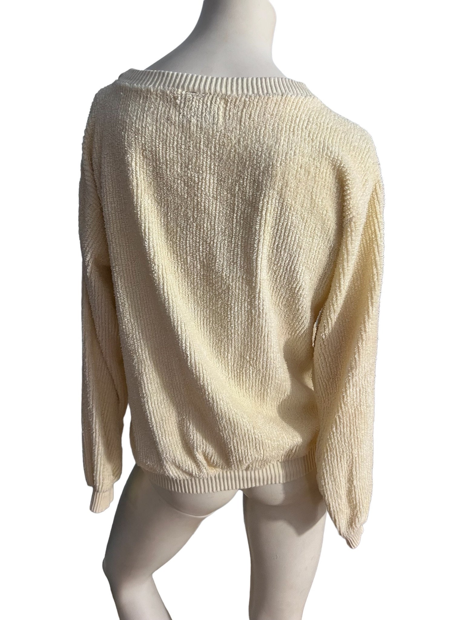 Vintage 70's Crowntuft terry shirt top L