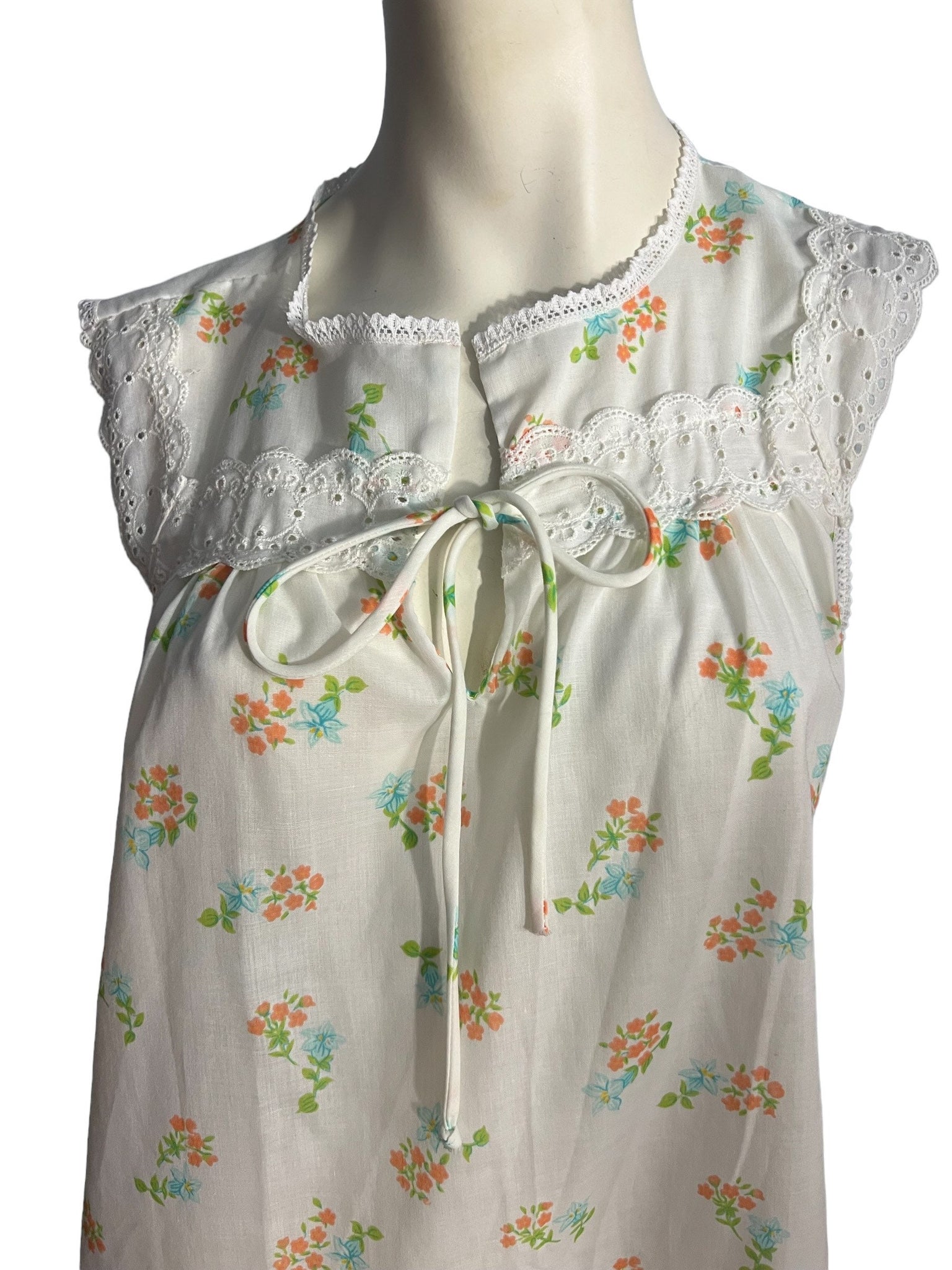 Vintage Philmaid cotton nightgown robe set M