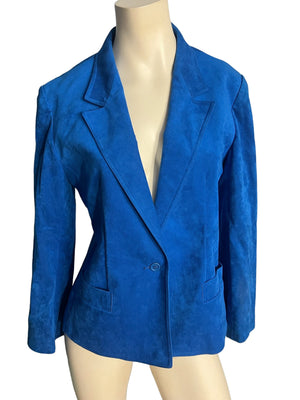 Vintage 80's blue Ultra suede jacket 12