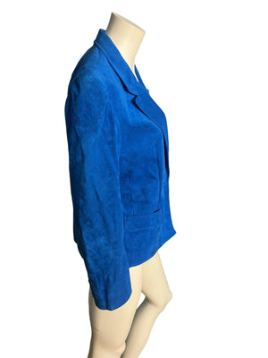 Vintage 80's blue Ultra suede jacket 12