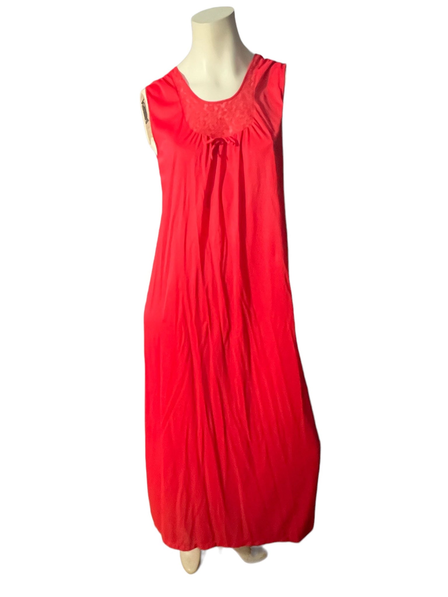 Vintage 70's red long nightgown M