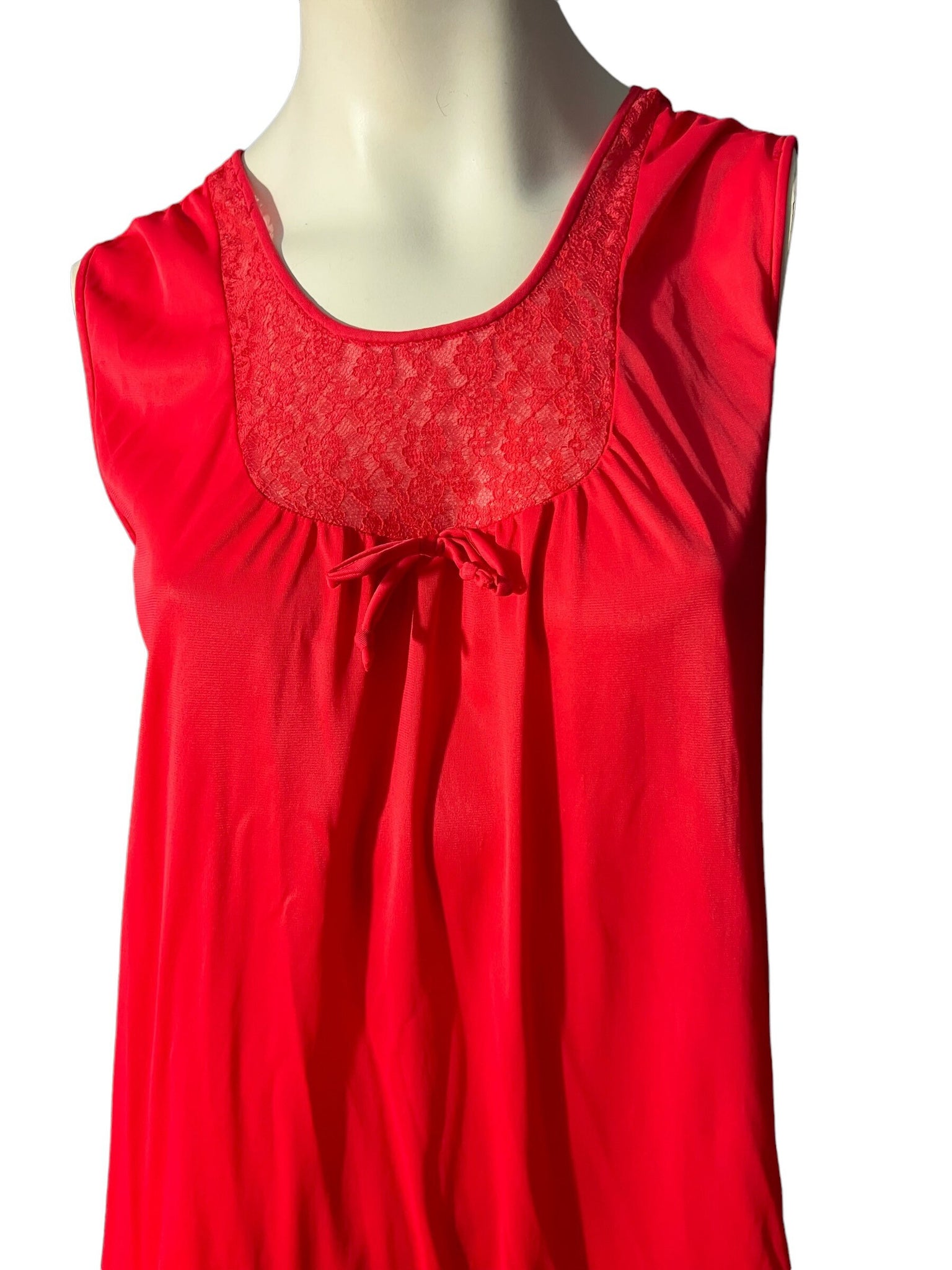 Vintage 70's red long nightgown M