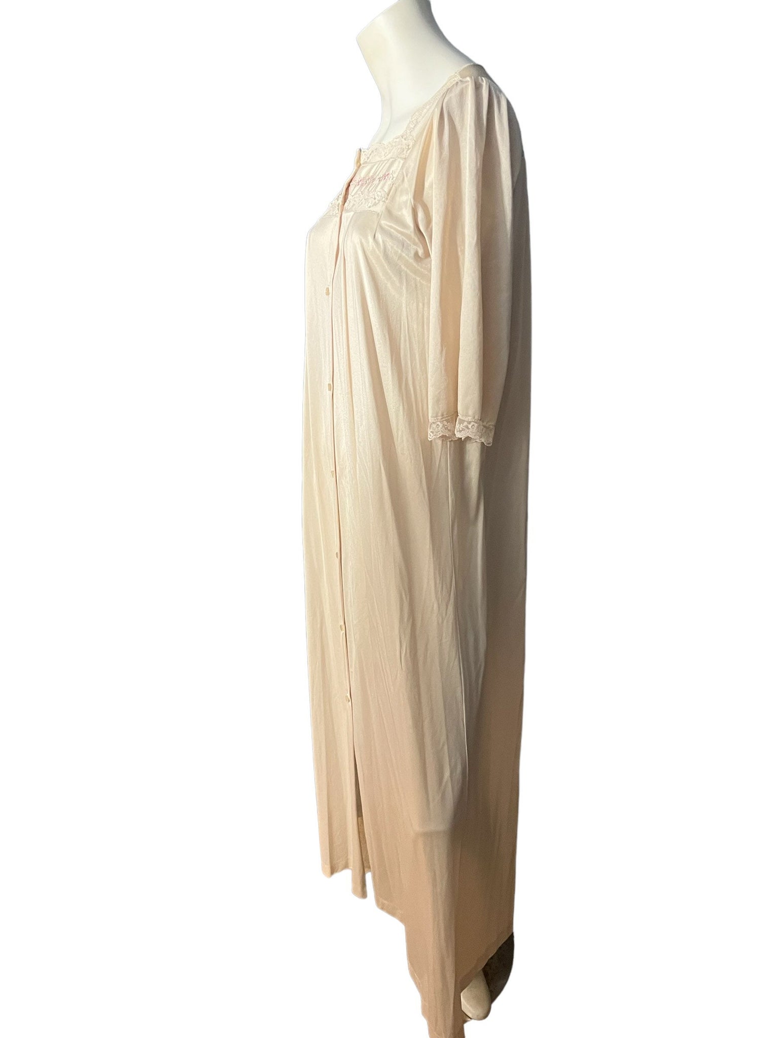 Vintage Texsheen long 70's brown robe M