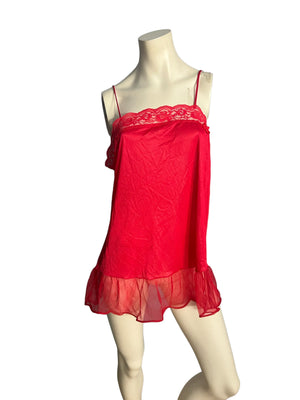 Vintage red nightie lingerie Stroke of Midnight L